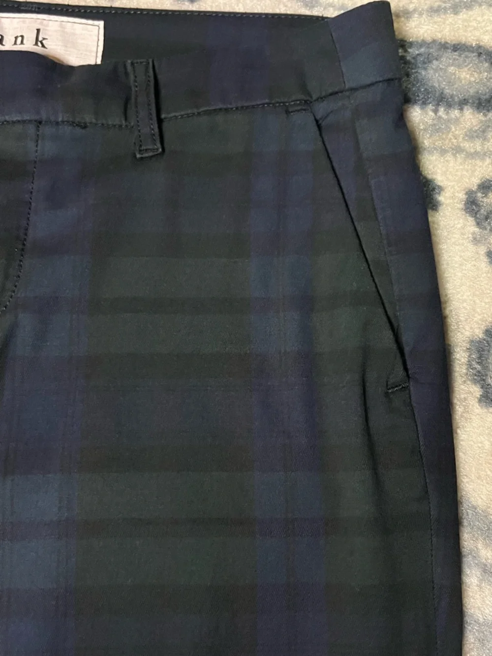 Frank & Eileen Wicklow Plaid Chinos - Navy & Green - Picture 6 of 9